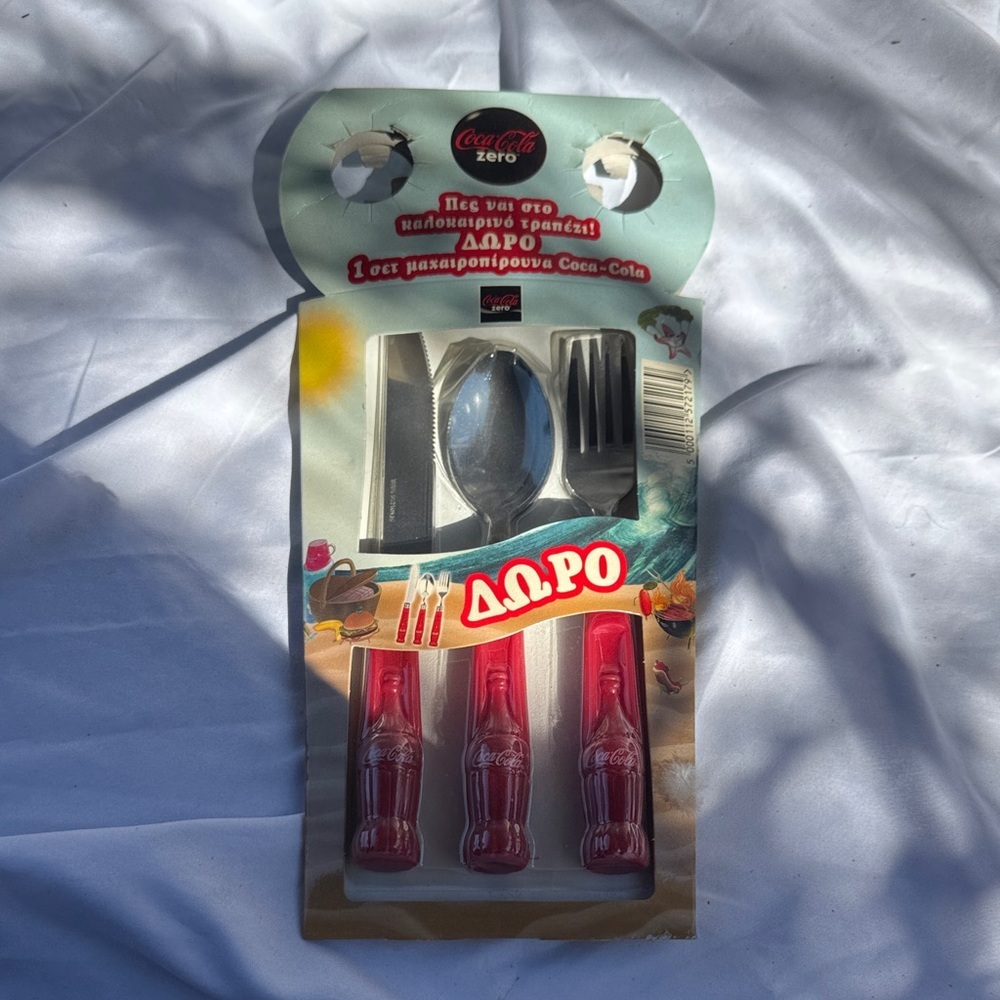 Vintage Coca Cola Coke Zero Food Set of Knife-Spoon-Fork Sealed Summer Promotion